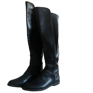 Franco Sarto Vistalia Over-the-Knee Boots – Size 8 Black Vegan